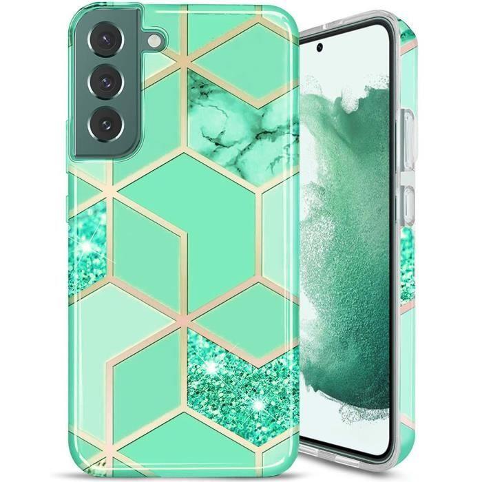 Coque de Protection - BOOLING - pour Samsung Galaxy S22 - TPU - Anti-Rayure - Turquoise