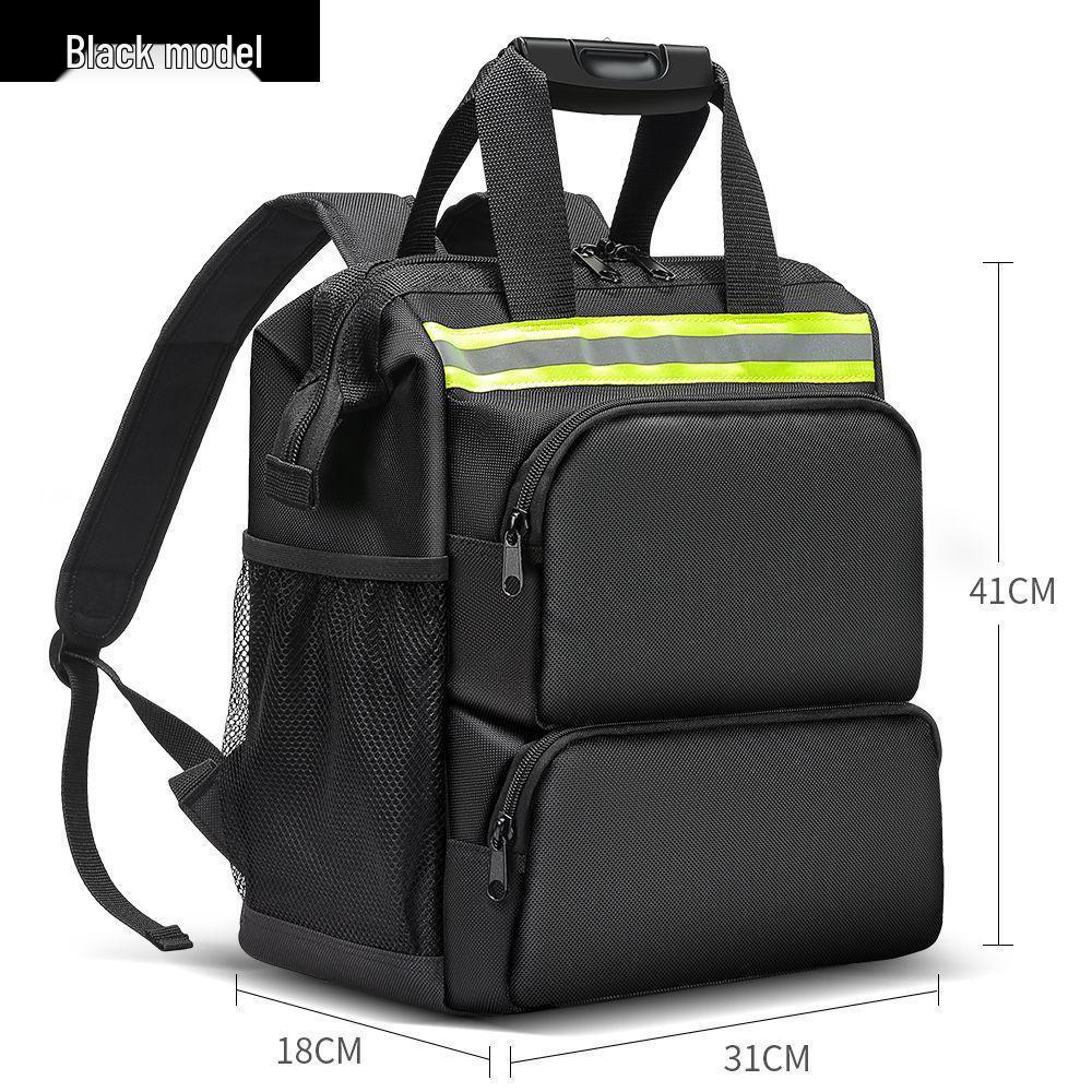Multifunctional Canvas Tool Backpack for Electricians and Woodworkers