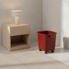 Wheeled Trash Can with Attached Lid Lidded Bin Mobile Garbage for