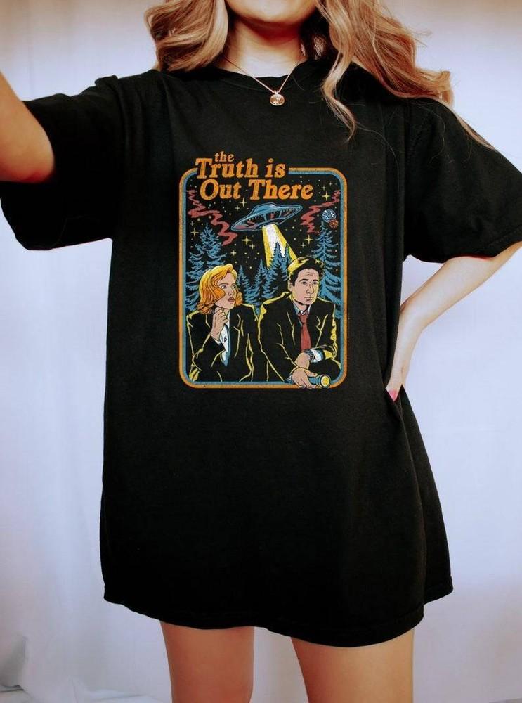 

HOT X-Files shirt Scully And Mulder Case File retro style Unisex T-Shirt XL