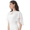Feminino elegante chiffon cobrir xale capa bolero plissado envoltórios acessório festa de casamento jaquetas