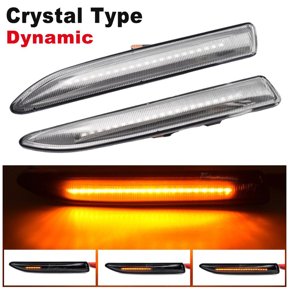 2Pcs LED Dynamic Side Marker Turn Signal Light Sequential Blinker Lamps For Ford Mondeo 4 Mk4 BA7 03.2007-01.2015