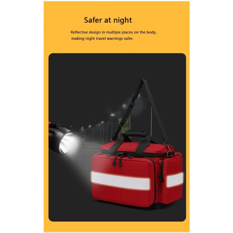 Outdoor Emergency First Aid Kit Medical Bag Rescue Large Capacity Case Waterproof Reflective Oxford Multi-pocket Travel Backpack