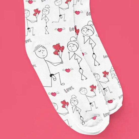 Skarpetki Walentynkowe Z Zabawnymi Wzorami Piersi Skarpetki Męskie Damskie Elastyczne Zabawne Skarpetki do Połowy Łydki Walentynkowy Prezent Rocznicowy dla Niego Niej