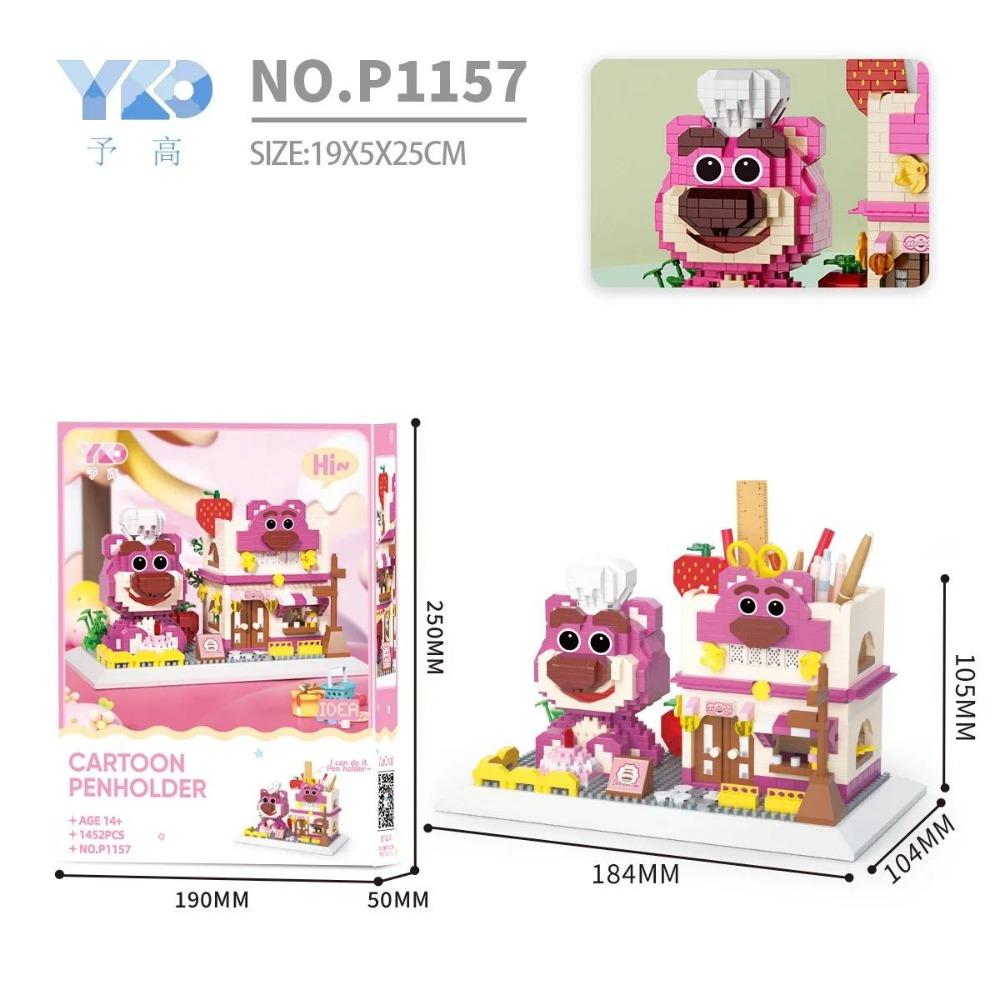 

Disney Stitch Pikachu Pen Holder Micro Building Block StellaLou Losto Capybara Mini Brick Figures Toys for Kid Birthday Gift No Box