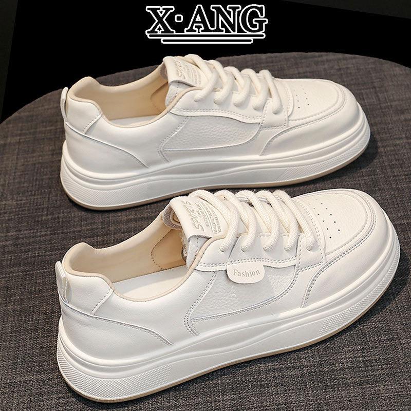 Leather Soft-soled White Shoes Women's Shoes Autumn New Versatile Student Shoes Casual Sports Shoes Board Shoes Women's