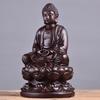 Sandalwood Wood Carving Sakyamuni Buddha Ornament Office Home Furnishing Home Desktop Decorative Ornaments Solid Wood Statue