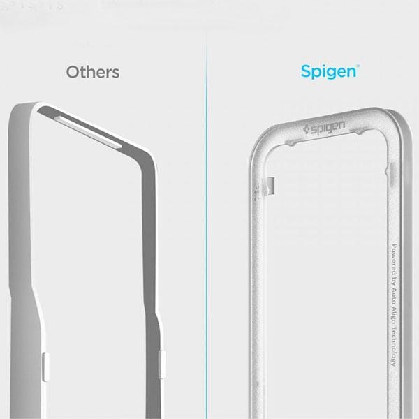 Szkło hartowane do iPhone 14 Spigen Czarna ramka