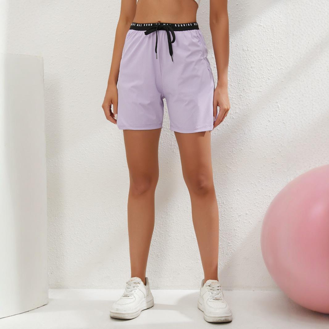 

Быстросохнущие дышащие спортивные шорты из ледяного шелка для бега и повседневного фитнеса на открытом воздухе Medium светло-фиолетовый