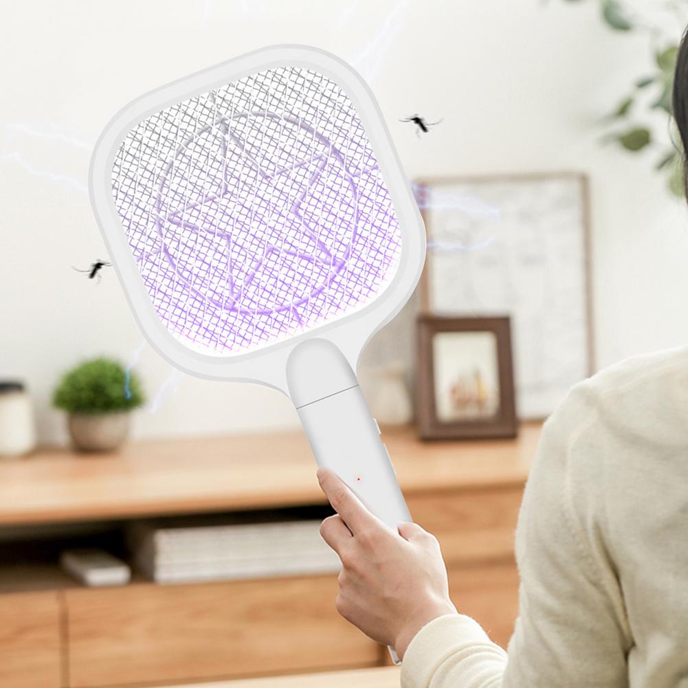 Two-in-1 LED Trap Mosquito Killer Lamp 3000V Electric Bug Zapper USB Rechargeable Summer Fly Swatter Trap Flies Insect Dropship
