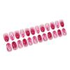 24pcs Short Press On Nails With Heart Flame Designs Acrylic False nail For Women And Girls Easy To Apply And Remove