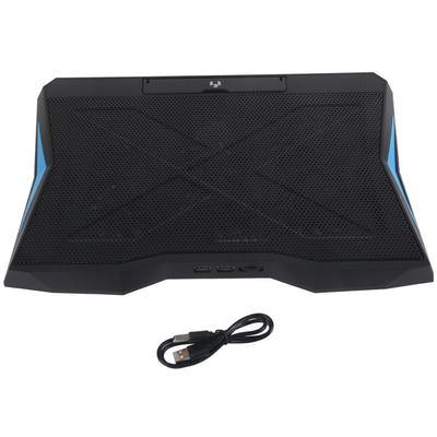 Laptop Cooling Pad 6 Fan Portable Folding Adjustable Quiet Ergonomic Laptop Cooler Desktop Cooling Stand Black