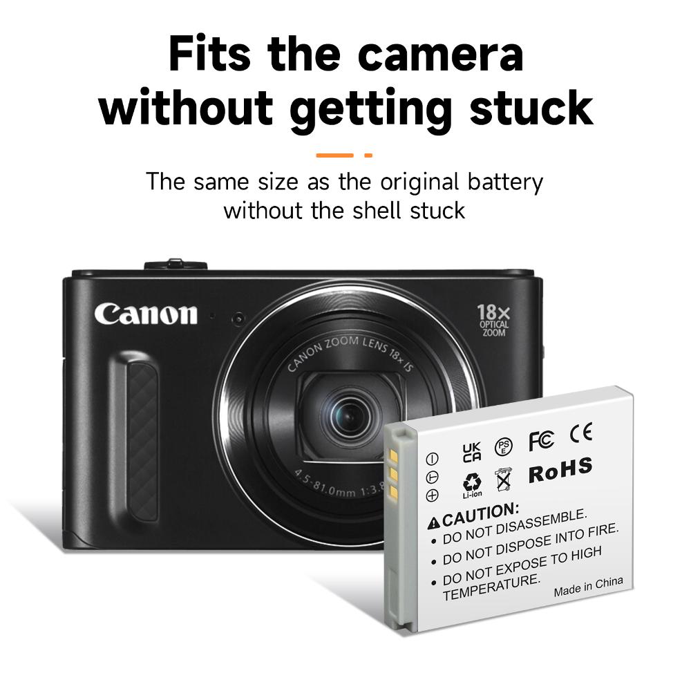 1800mAh NB-6L NB6LH NB-6LH Camera Battery with Dual Slot Charger For Canon PowerShot D30 D10 S120 S90 SX700HS IXUS210 SD35001S