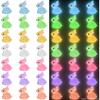 50Pcs Luminous Mini Resin Bunny Tiny Plastic Rabbits Glow In The Dark Miniature Bunnies Figurines For Fillers Fairy Garden