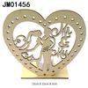 1pc Cute Wooden Heart Sharped LED Candle Lamp Table Ornament Wedding Party Festival Decor