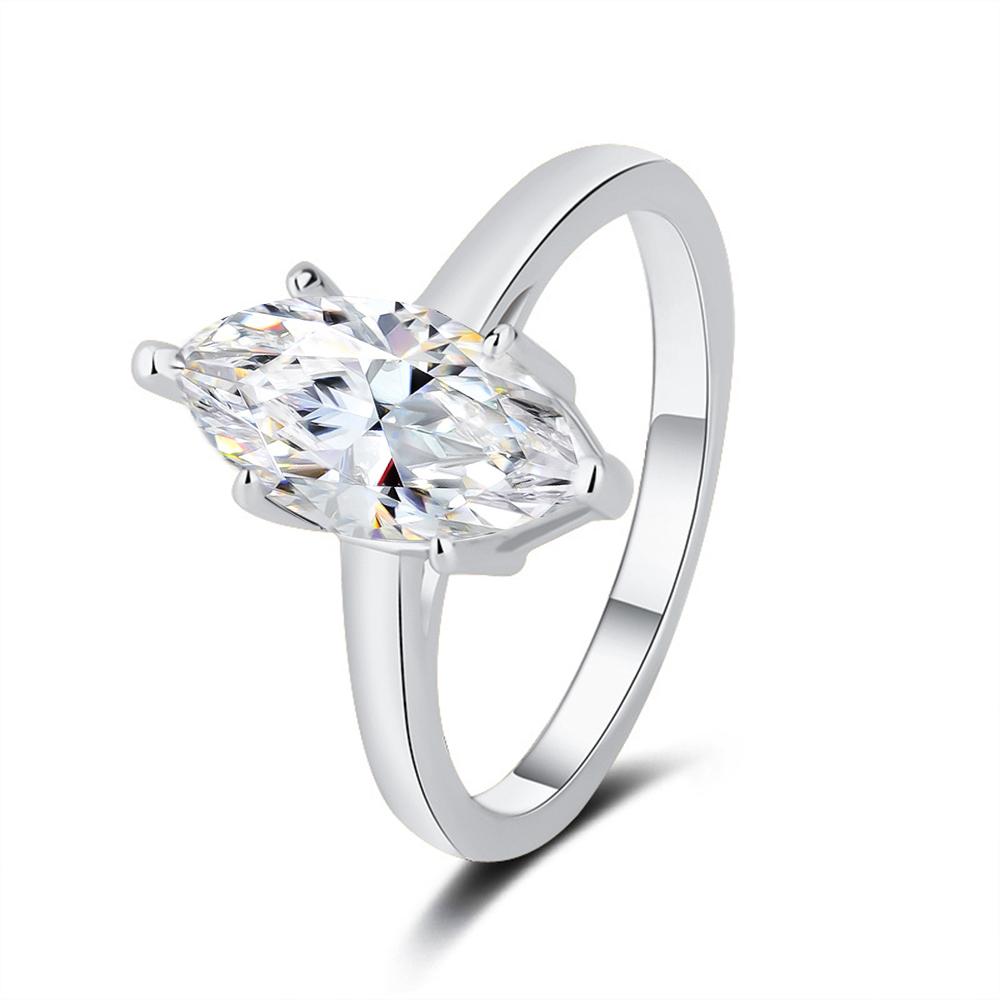 1/2/3Carat Marquise Cut Moissanite Engagement Ring for Women   CopperHalo Diamond Wedding Bands Promise Ring Jewelry
