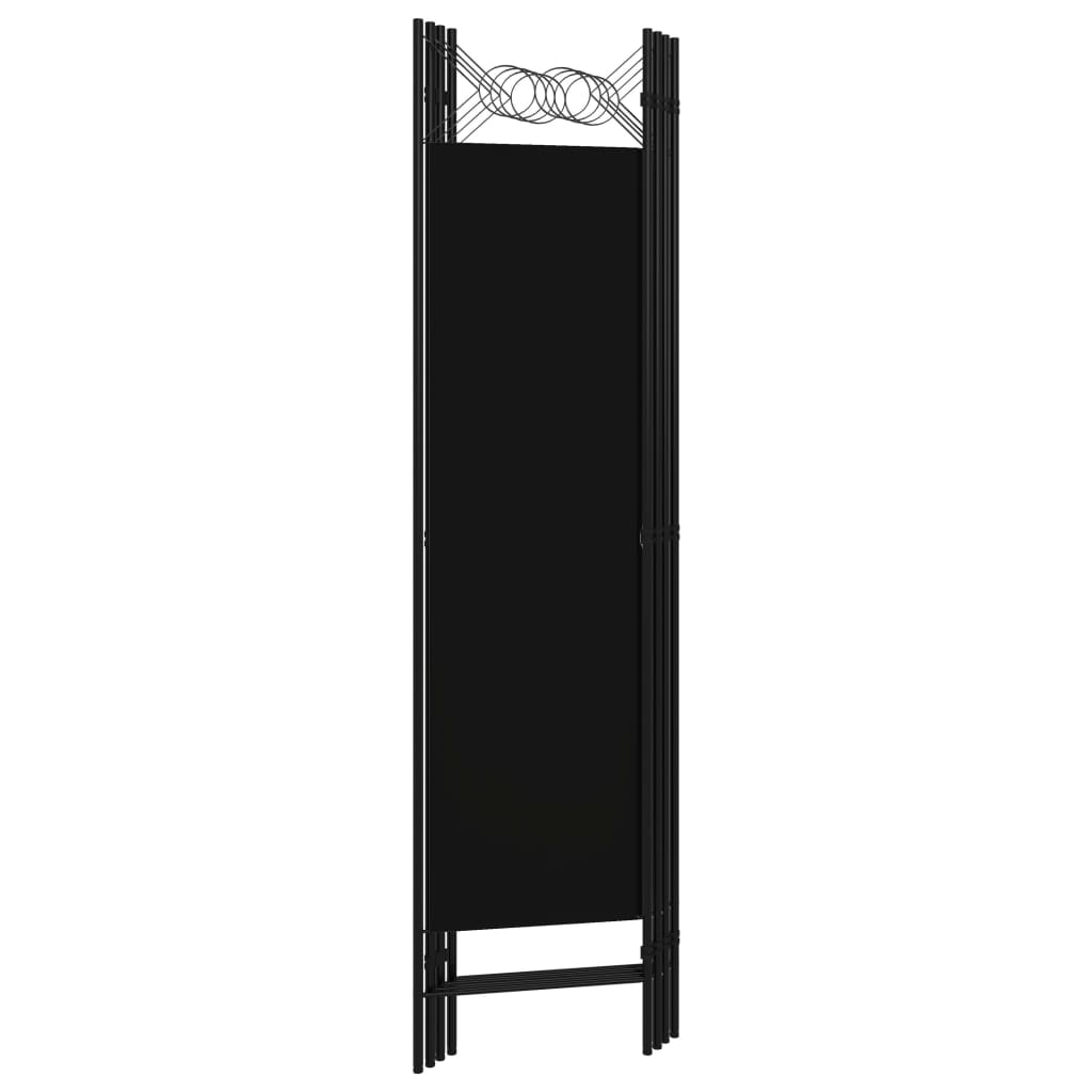 4 Piece Room Divider Black 160 X 180 Cm
