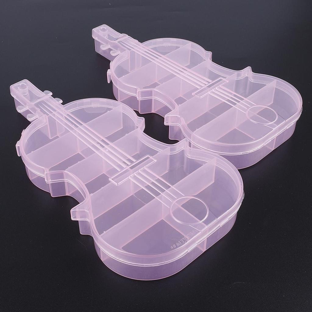 PVC Compartments Adjustable Practical Guitar Storage Box Bead Ring Box Jewelry Presentation Organizer
