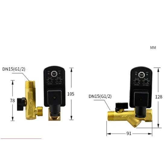 1/2" Automatic Timer AC220V Compressor Condensate Drain Timer Solenoid Valve