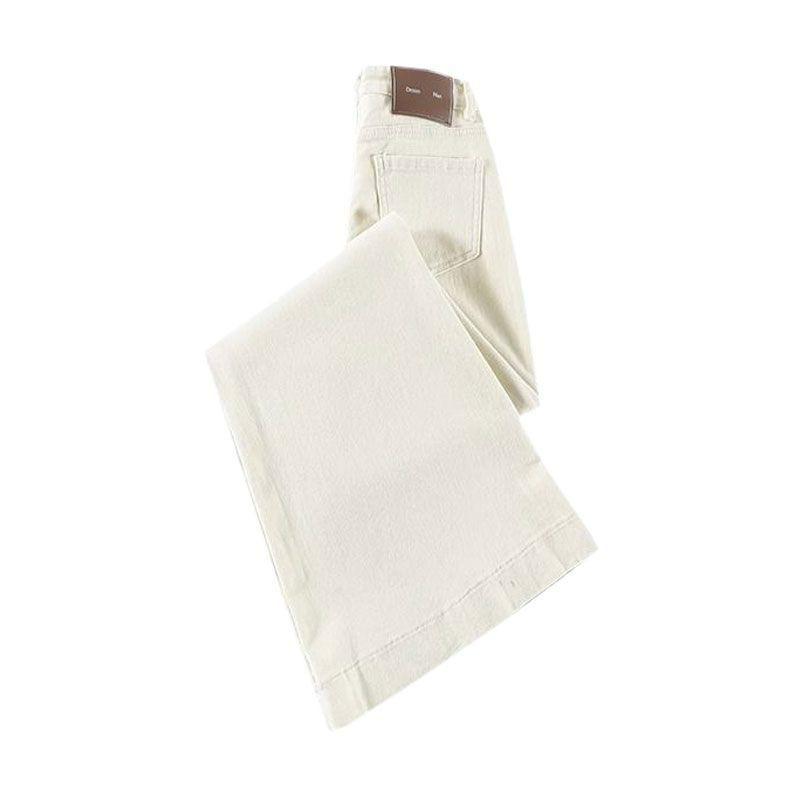 Big Size Belt Flare Jeans Women's Spring and Autumn Loose Not Sticking To The Leg Straight Wide Leg Trousers Jeans for Women Long Denim Pants