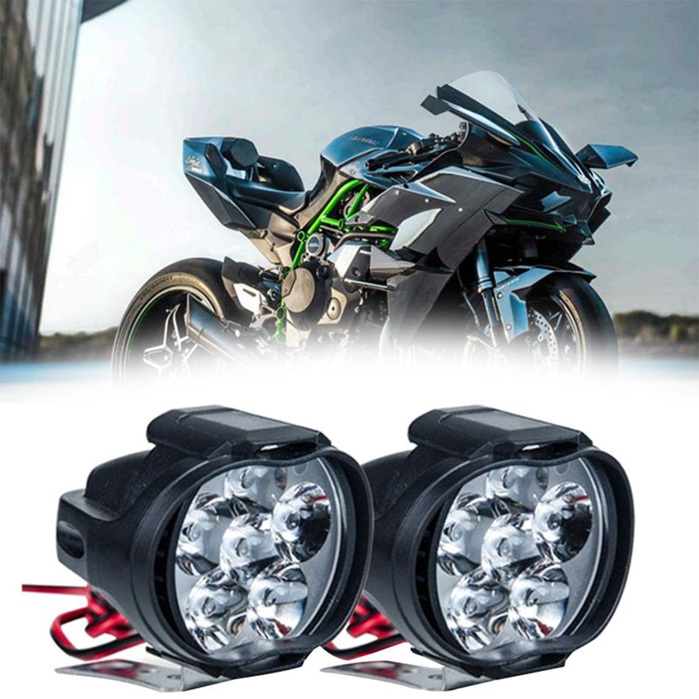 2Pcs Motorcycle Light Front Fog Driving Light with Switch Motorbike Accessory