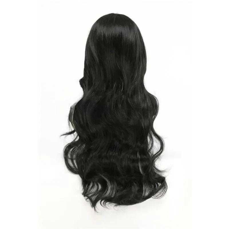 Anime Shego Cosplay Paruka 80cm Dlouhá Kudrnatá Vlnitá Černá Paruka Cosplay Vlasy Tepelně Odolné Syntetické Paruky