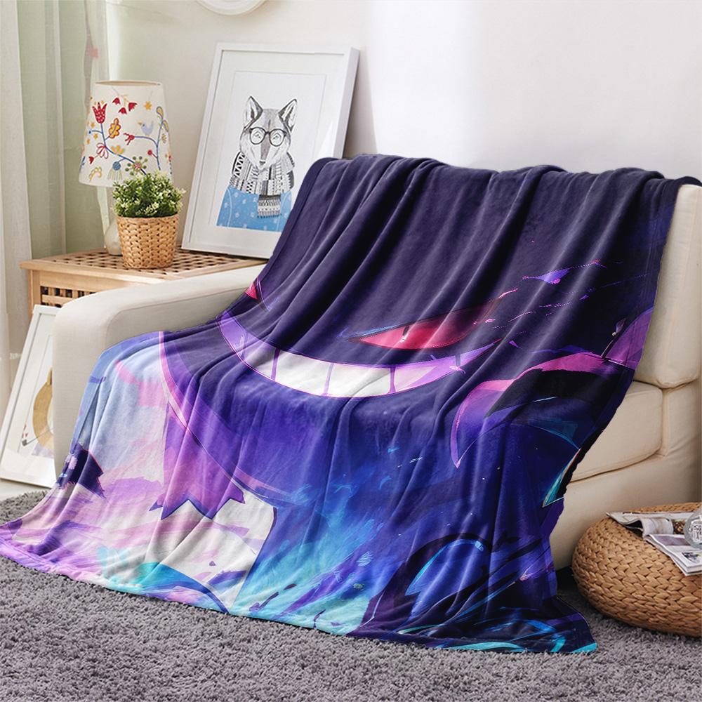 Dark Ghastly  Print Flannel Blanket, High quality Comfortable for All Seasons, Home Decor, Warmth and Comfort
