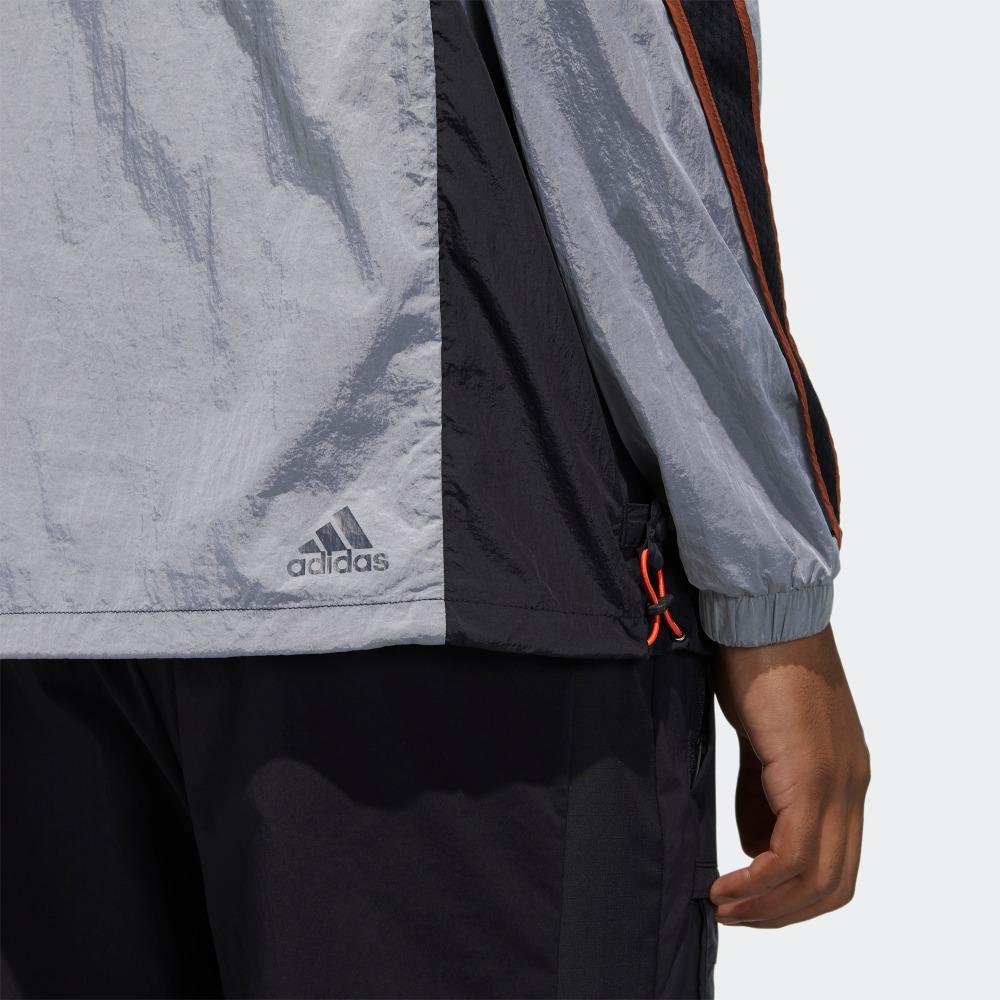 Adidas Sports Stand Collar Half-Zip Jacket Men Jackets Black Grey GP0843