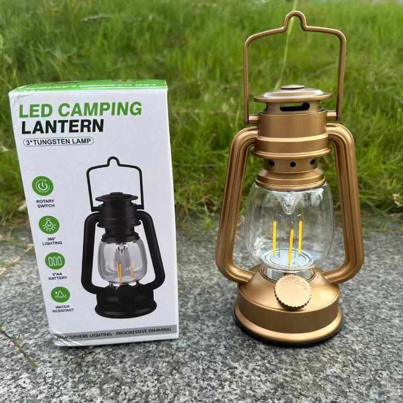 Retro Camping Lantern No. 5: Outdoor Lighting, Battery-Powered, Ambiance & Tent Light