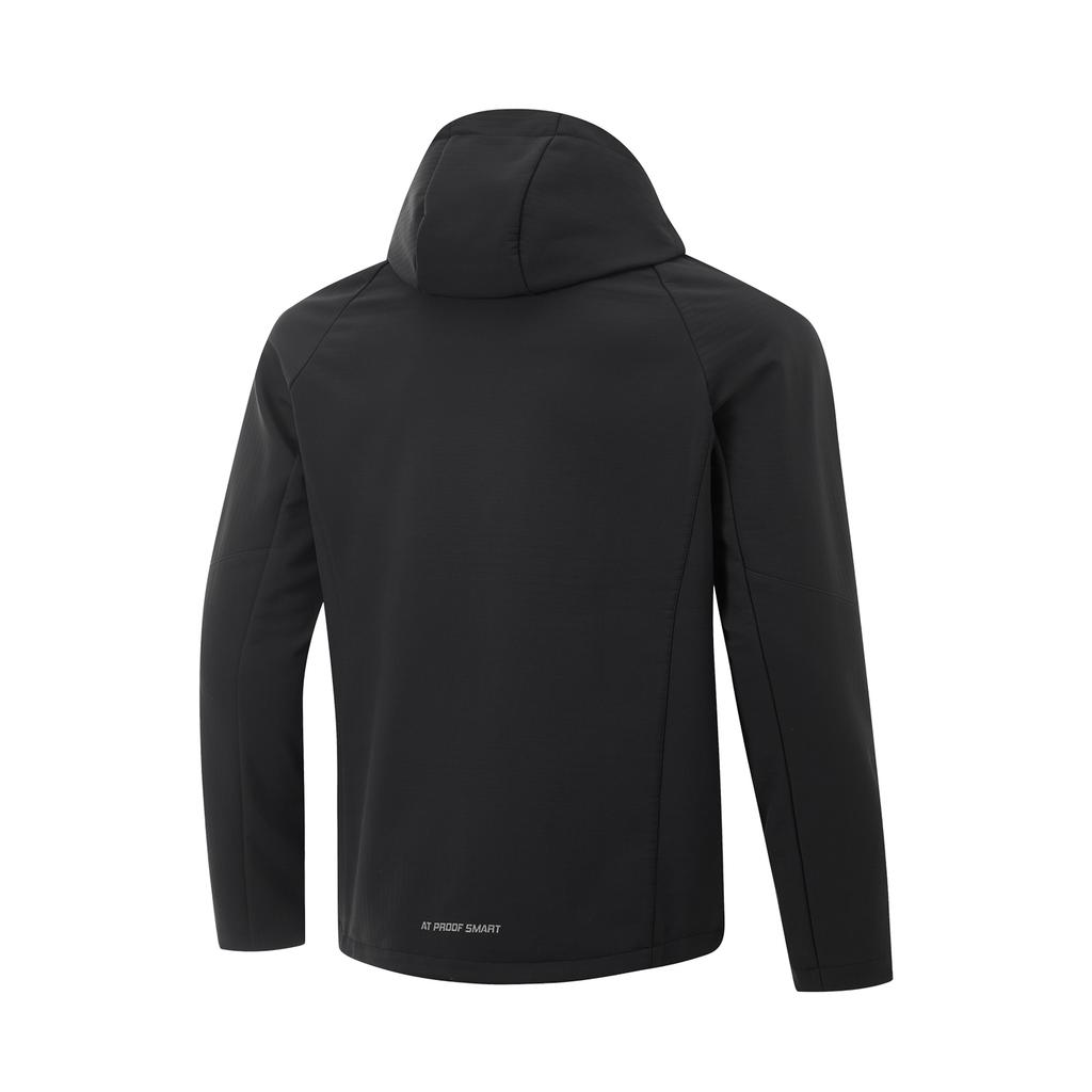 Li-Ning Lettuce Edge Water-Resistant Windproof Fleece-Lined Warm Outdoor Casual Versatile Climbing Jacket Unisex Jacket Black AFDU939-2