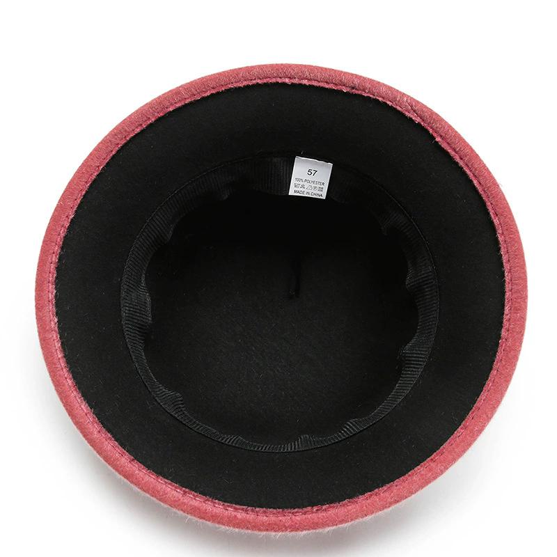 WTEMPO Women's Verstaile Casual Retro Elegant Top Hats Women's Autumn Winter Cold-proof Windproof Warm Solid Color Hats