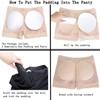 Dame Butt Lifter Truser Polstret Shapewear Sømløs hofteforsterkning Body Shaper Boyshort Fake Buttock Undertøy Pads Shorts