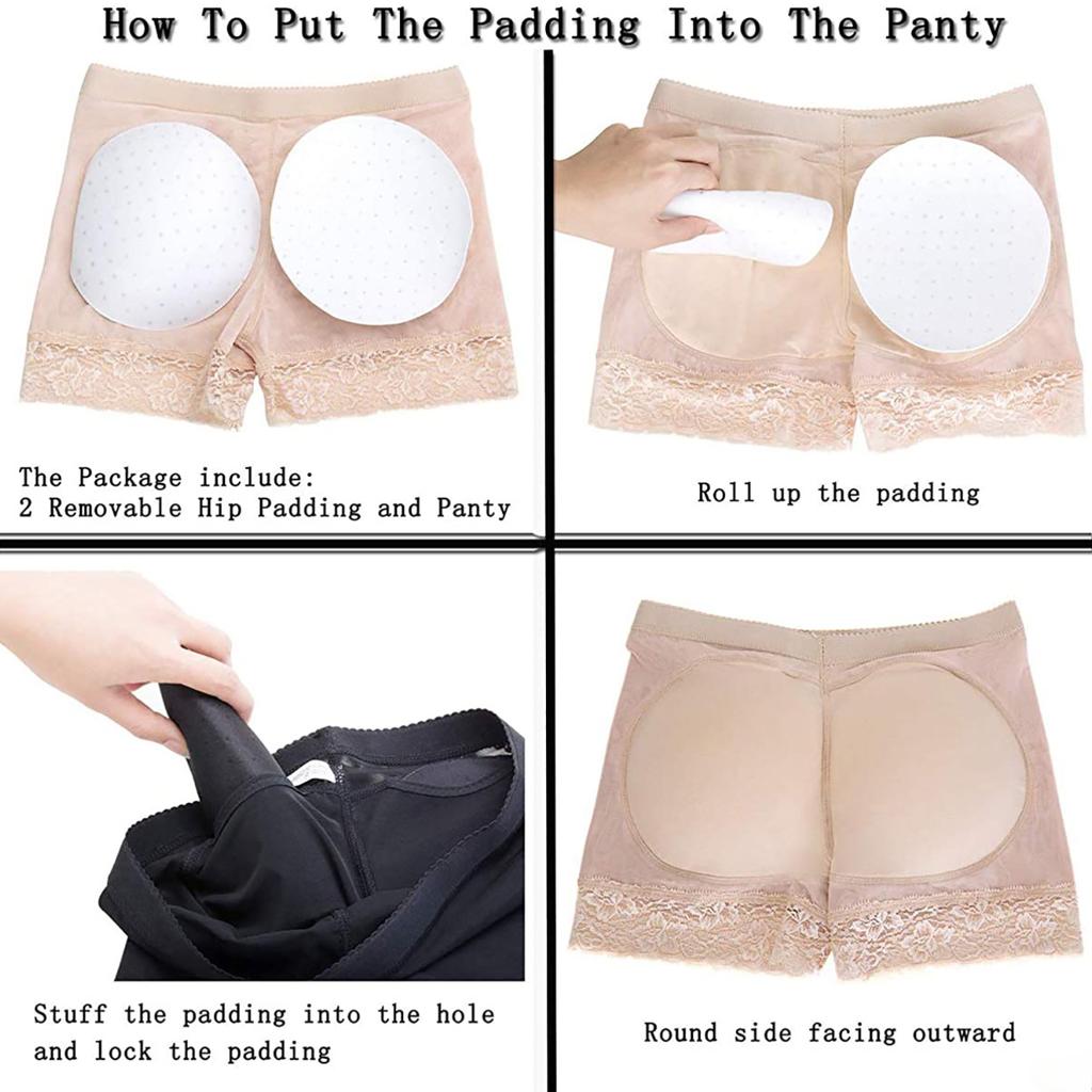 Dame Butt Lifter Truser Polstret Shapewear Sømløs hofteforsterkning Body Shaper Boyshort Fake Buttock Undertøy Pads Shorts