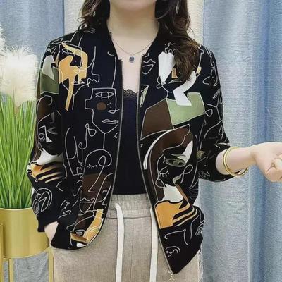 Camicia da Donna in Chiffon con Protezione Solare a Maniche Lunghe e Giacca Bomber Casual