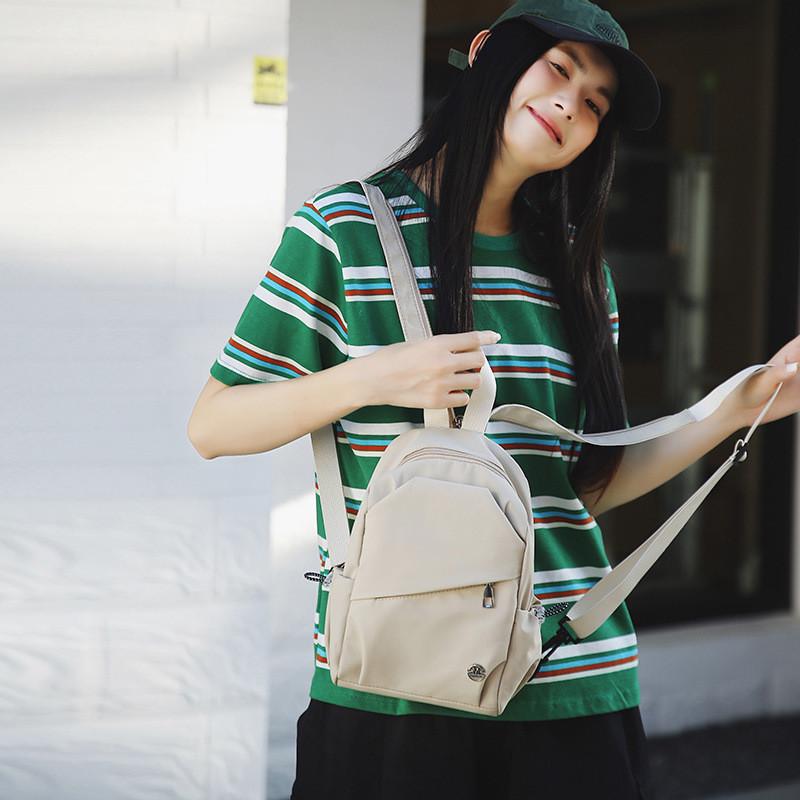 Simple Blocking Color Designed Neutral Casual Backpack For Outings Daily