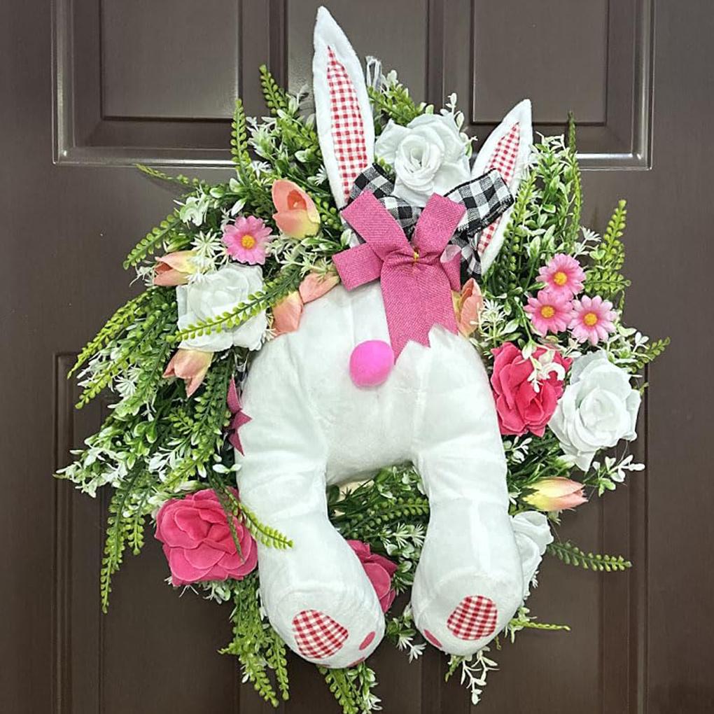 Easter Bunny Wreath Cute Spring Decoration For Door Easter Wreaths For Front Door Easter Decorations
