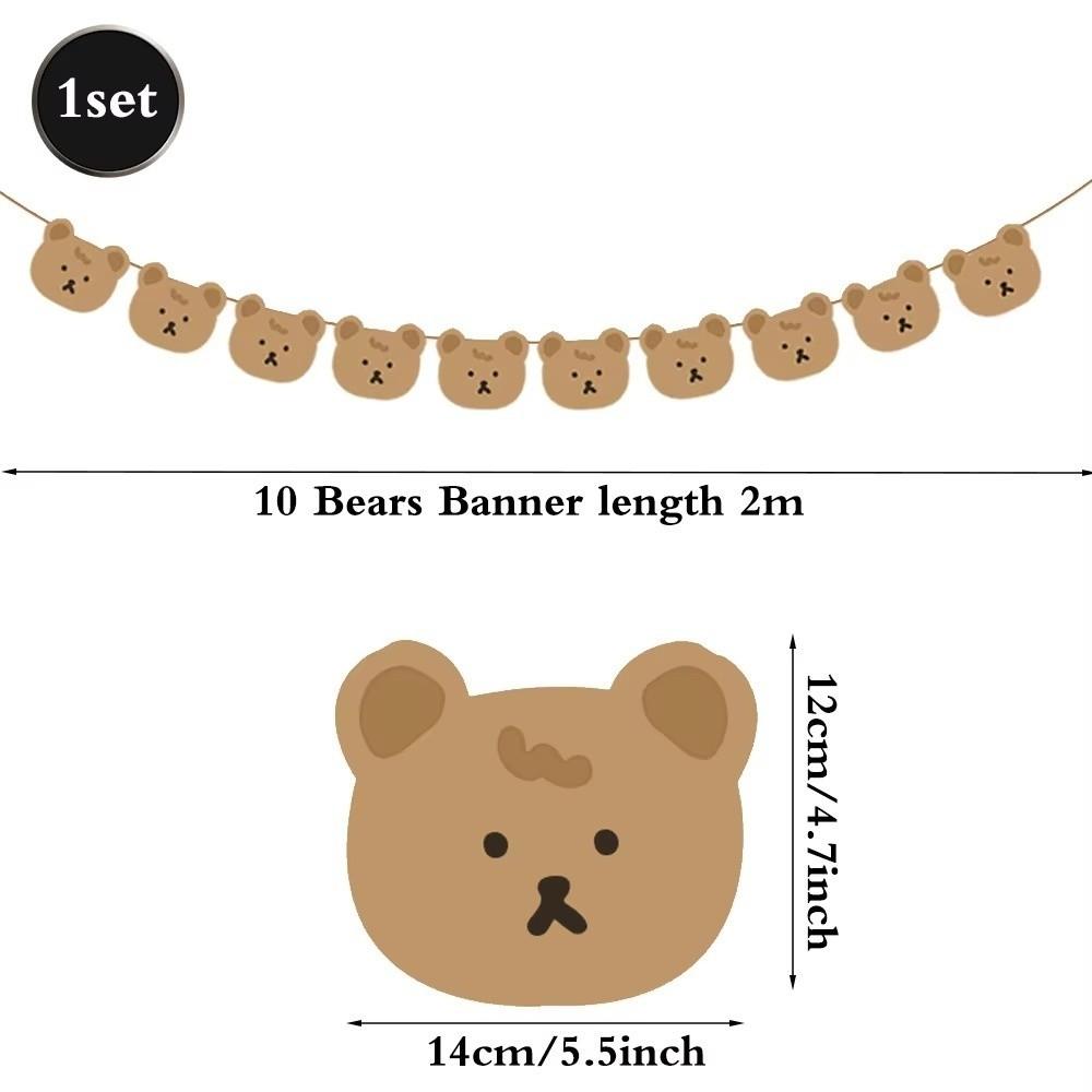 Boho Wall Decorations Garland Bear Birthday Supplies  We Can Bearly Wait Party