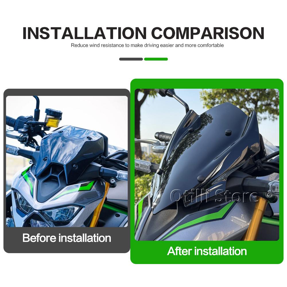 For KAWASAKI Z900 2025 2026 Z 900 SE Motorcycle Front Screen Windscreen Windshield Wind Screen Deflectors Protector Accessories