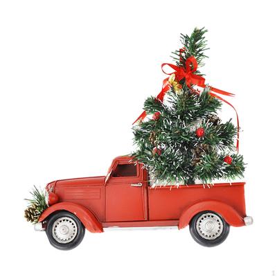 Christmas Red Truck Decor, Holiday Decor for Farmhouse Room