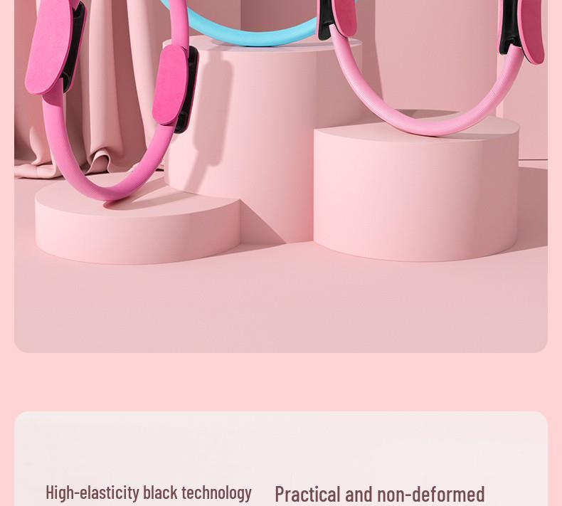 Mehrfarbiger Fiberglas Halbmondgriff Pilates Magic Circle Yoga Ring