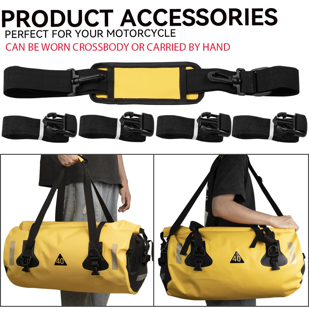 Waterproof Car Bicycle Motorcycle Tail Bag 40L 60L 80L PVC Saddle Dry Luggage Outdoor Camping Rowing Travel Compression Bag