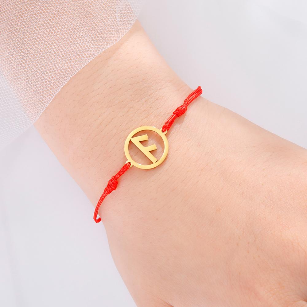 Dawapara Norse Runes Bracelet Elder Futhark Rune Charm Adjustable Rope Bracelet Stainless Steel Viking Jewelry