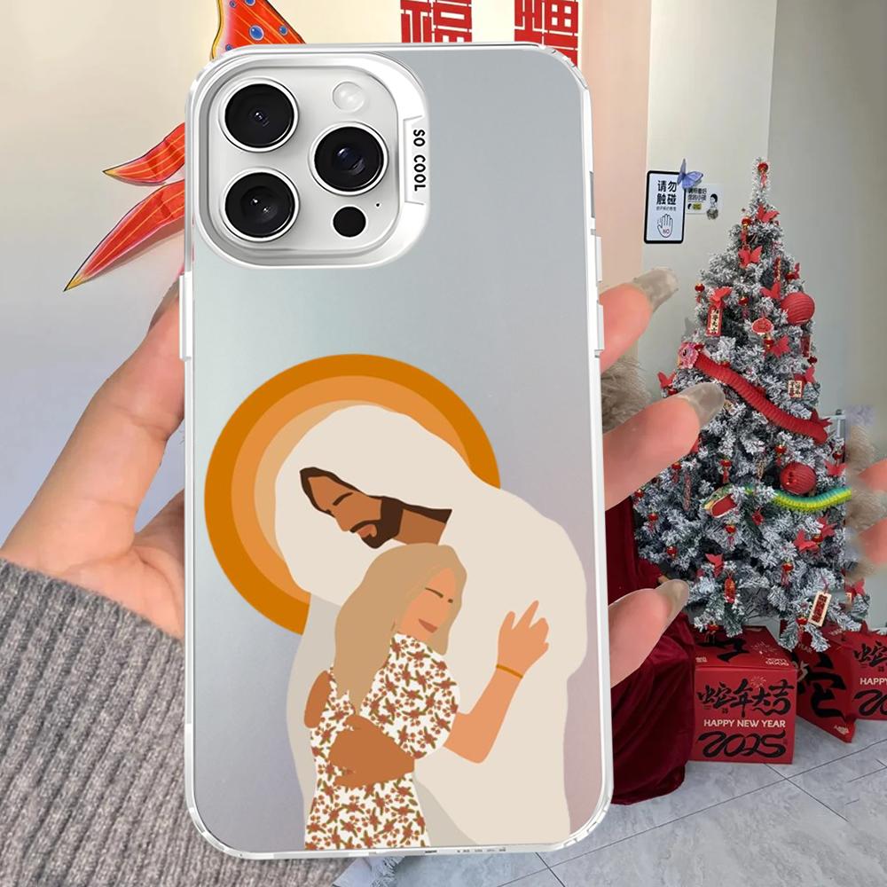 New Faith Christian Religious Jesus Clear Phone Case For iPhone 16 15 14 13 12 11ProMax X XR 87 Plus Matte Shockproof Back Cover