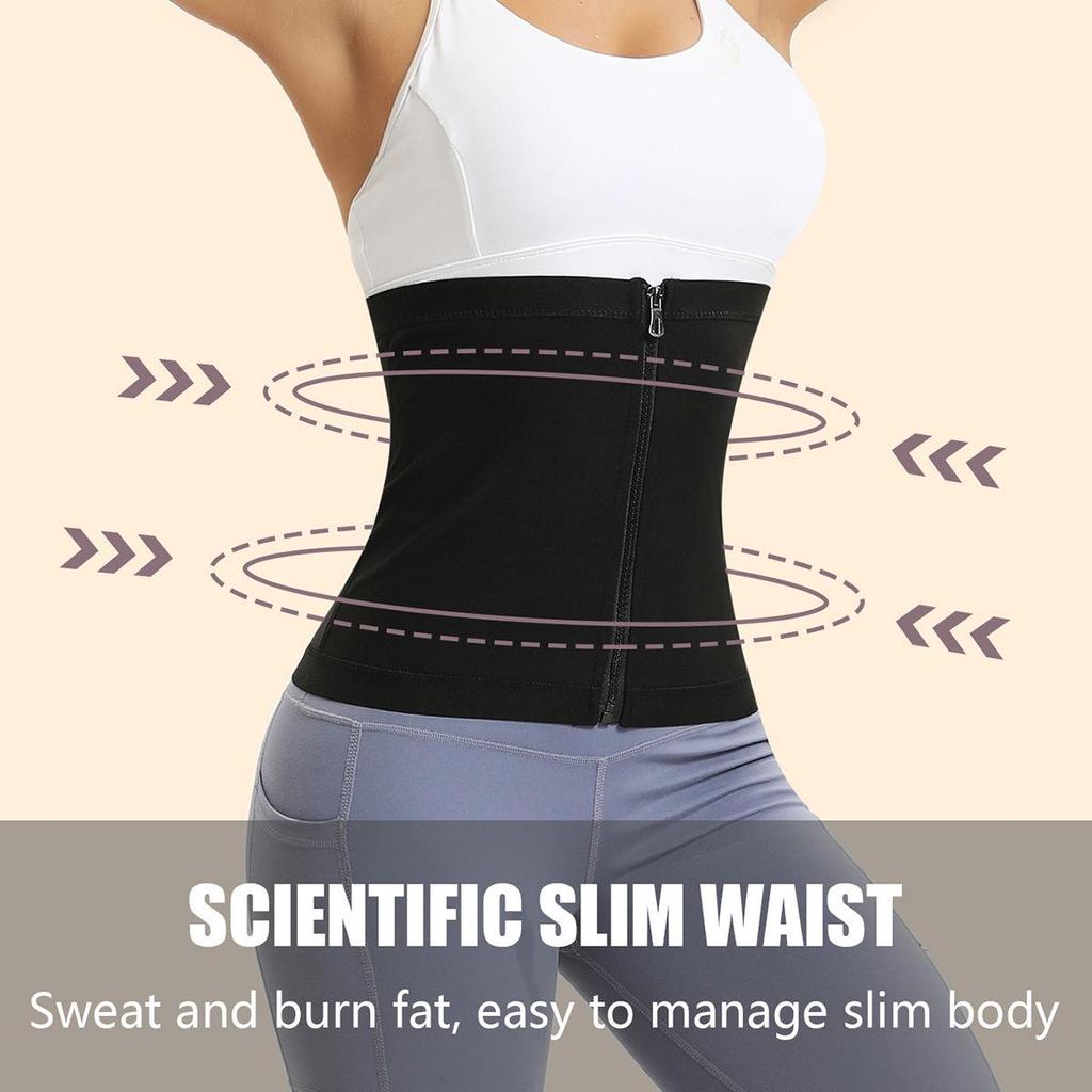 Women's Sweat-Inducing Postpartum Waist Trainer & Slimming Body Shaper with Sauna Back Support