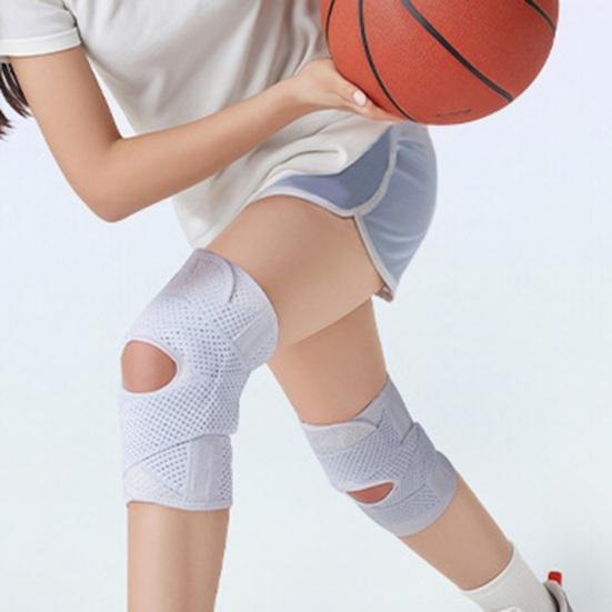 Open Patella Knee Brace with Side Stabilizer Pain Relief Meniscus Tear Compression Sleeve Men Women Running Injury Recovery Knee Support Wrap