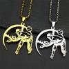 Baseballer Hit Baseball Pendant Necklace For Women Men Stainless Steel Gold Silver Color Sports Style Male Chain Jewelry Gifts