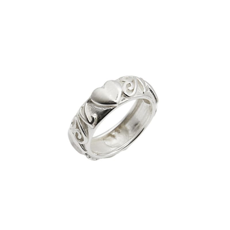 Nff [silver925] Heart Logo Wide Ring-silver