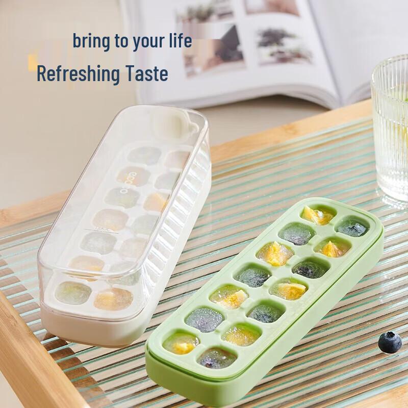 ecoco 14-Grid Press-Release Silicone Ice Tray