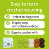 Crochet Flower Set with Step-by-Step Tutorial Instruction Crochet Potted Plant Crochet Knitting Supplies for Beginner