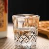 2pcs Set 50ml Diamond Crystal Glass Luxury Baijiu Cup Set Red Wine Foreign Wine Spirits Cups Household Transparent Liquor Goblet